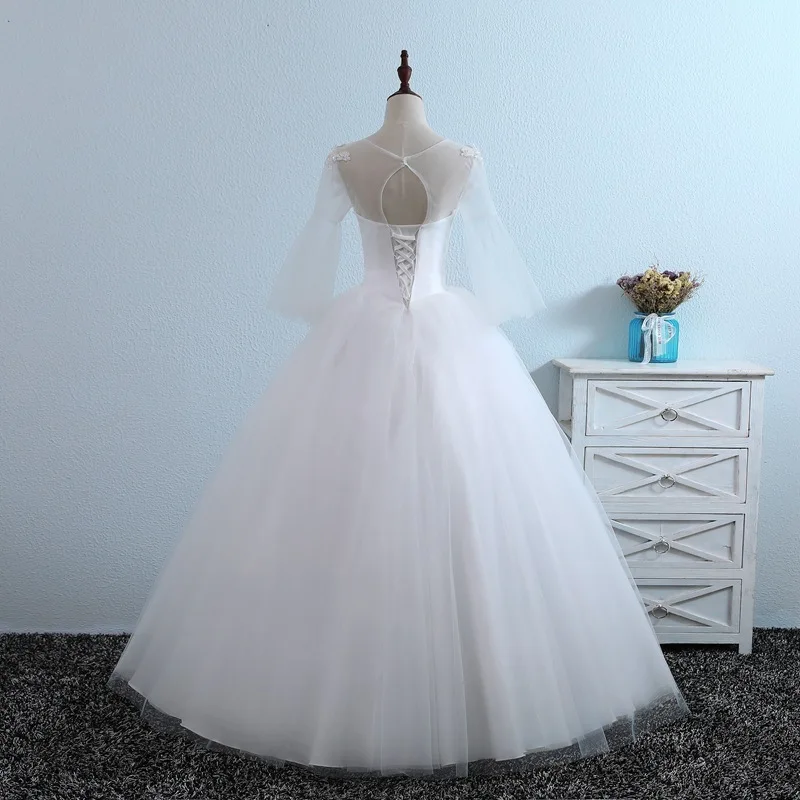 Шифоновая Noiva Casamento с длинным рукавом на шнуровке сзади 2019 новый дизайн