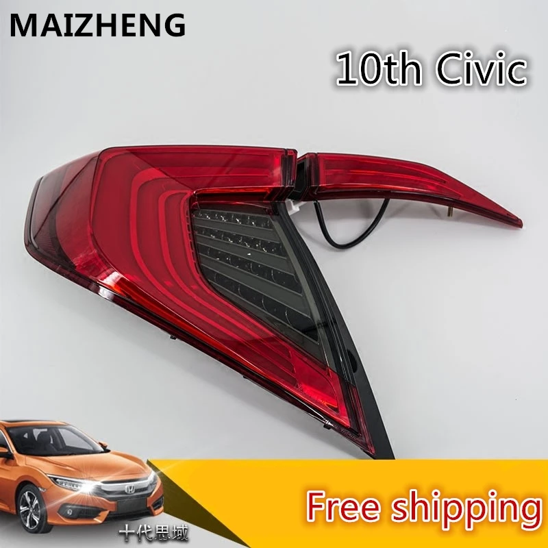 

Car Styling for Honda Civic Taillights 2016-17 for Civic LED Brake lights Tail Lamp Rear Lamp DRL+Brake+Park+Signal DRL lights