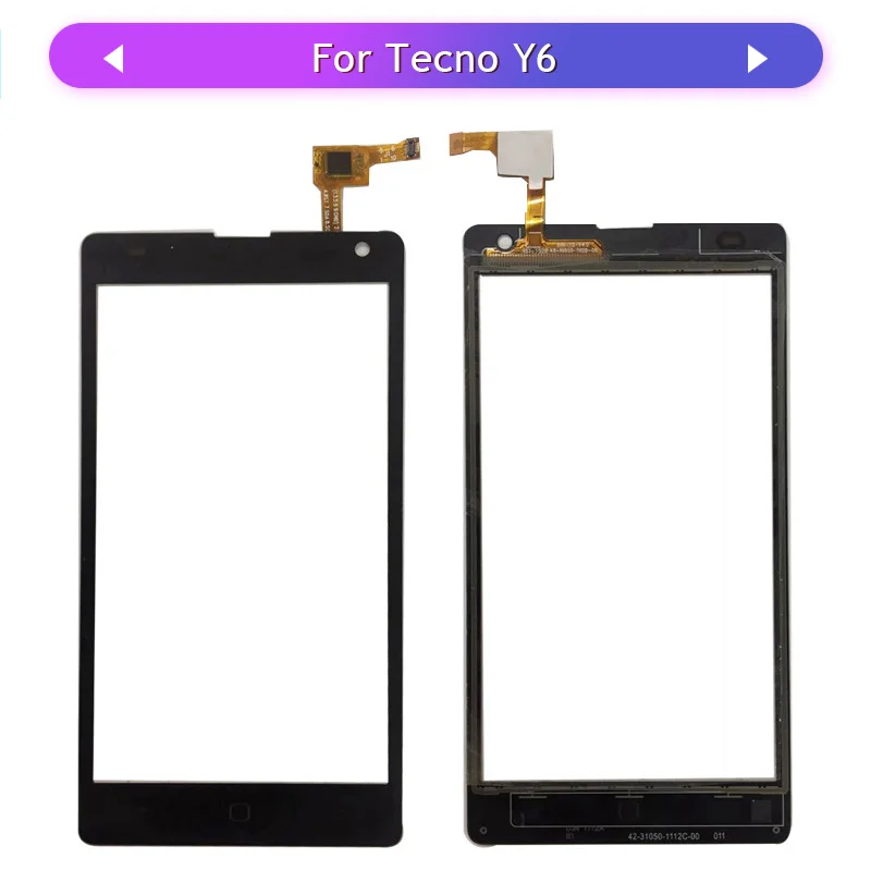 5 шт. сенсорный экран для Tecno Y6 сенсорная стеклянная панель дигитайзер Замена