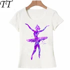 Новинка 2021, летние женские Топы с коротким рукавом, яркие женские топы с рисунком позы для танцев, Милая женская футболка