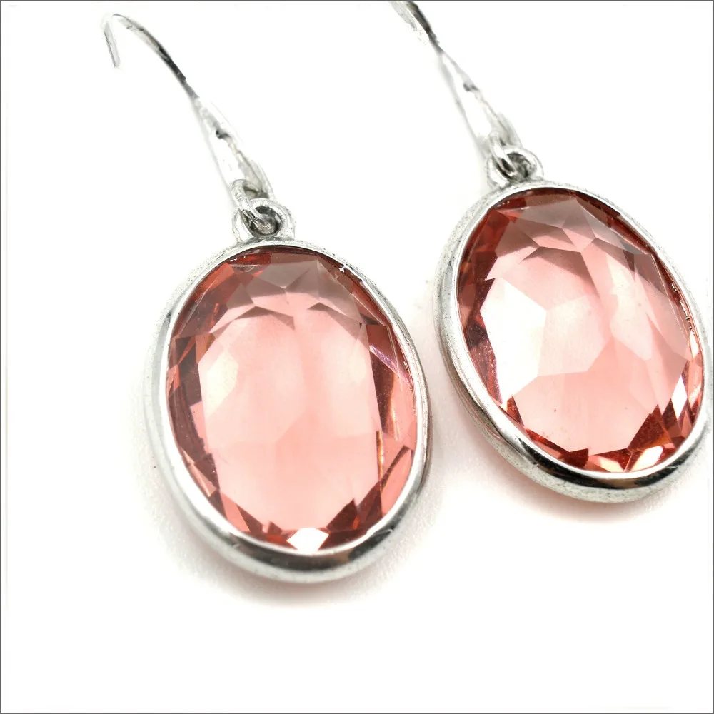Кристаллы от Swarovski овальные серьги из стерлингового серебра 925 пробы Крючки и