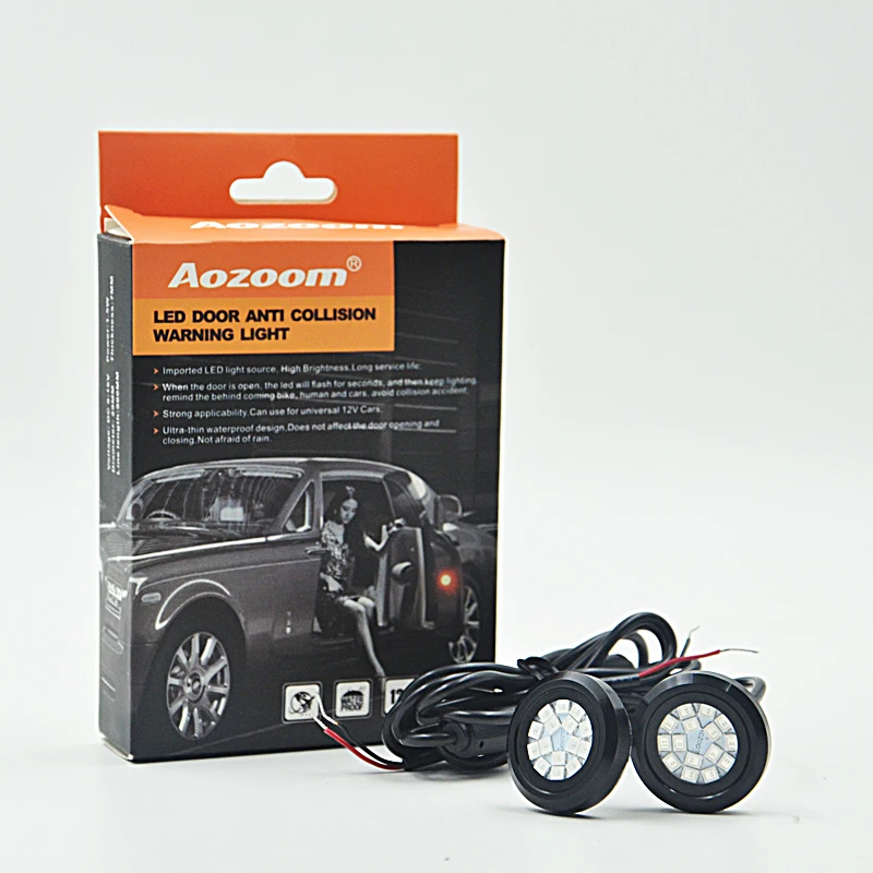 Aozoom 2 шт. автомобильный Стайлинг светодиодная дверная предупреждающая лампа