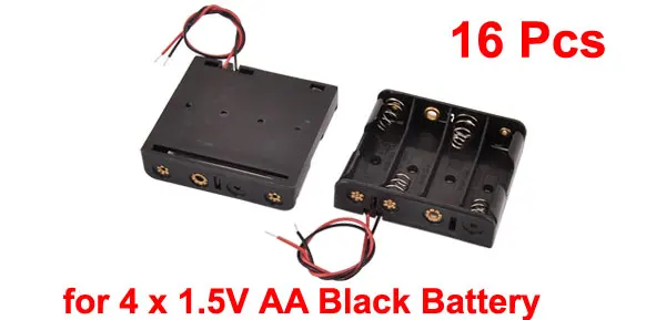 Uxcell 12Pcs Wire Leads Black 5 X 1.5V Aa Battery Batteries Holder Case . | 2xaa 4xaa 5xaa aa aaa cr123acr123