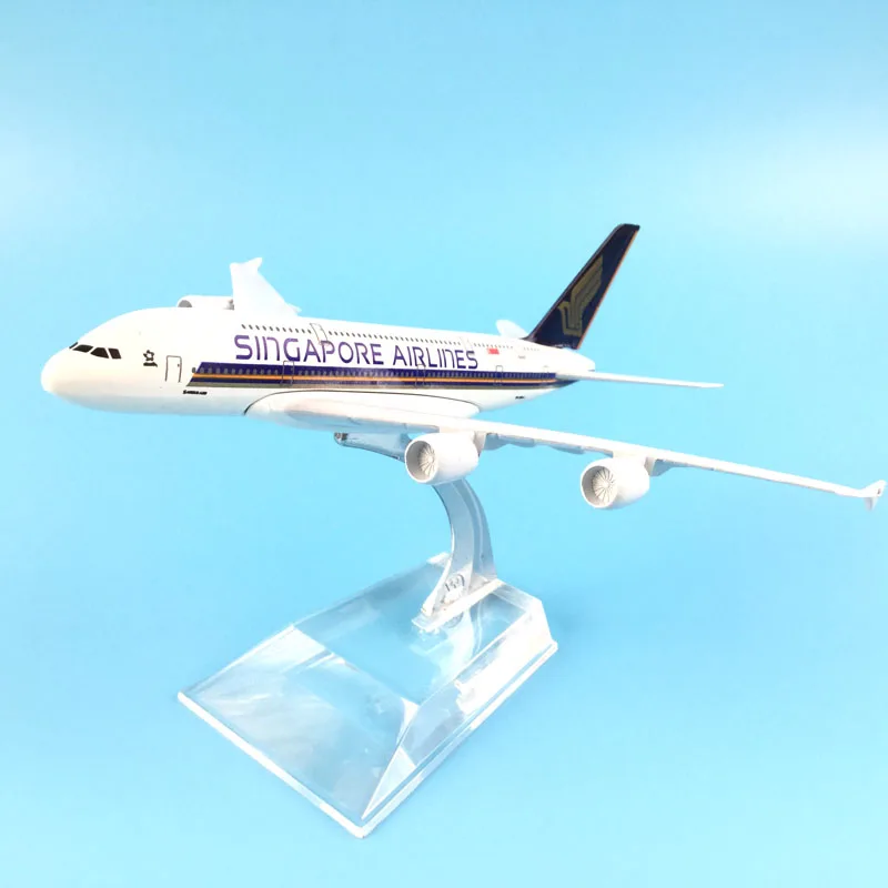 Авиакомпании a380, сингапурская модель самолета a380, модель самолета, имитация 16 см, Рождественская игрушка из сплава, подарок для детей от AliExpress WW