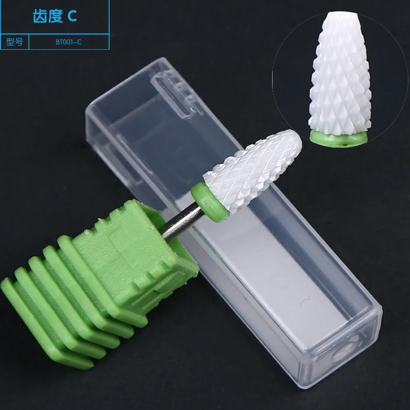 

Ceramic Carbide Nail Drill Bit Ceramic Burr Nail Drill Bit, 3/32" White Bits Electric Drill Manicure File Nail Art Tools,HT1