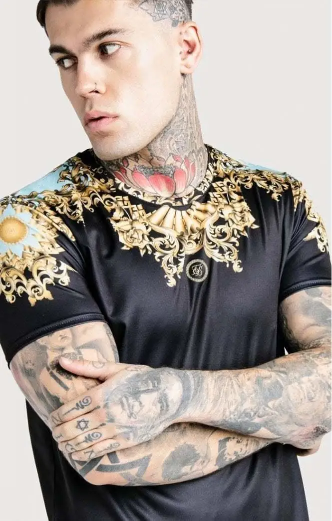 SikSilk x Dani Alves Lord футболка с изогнутым подолом-черный