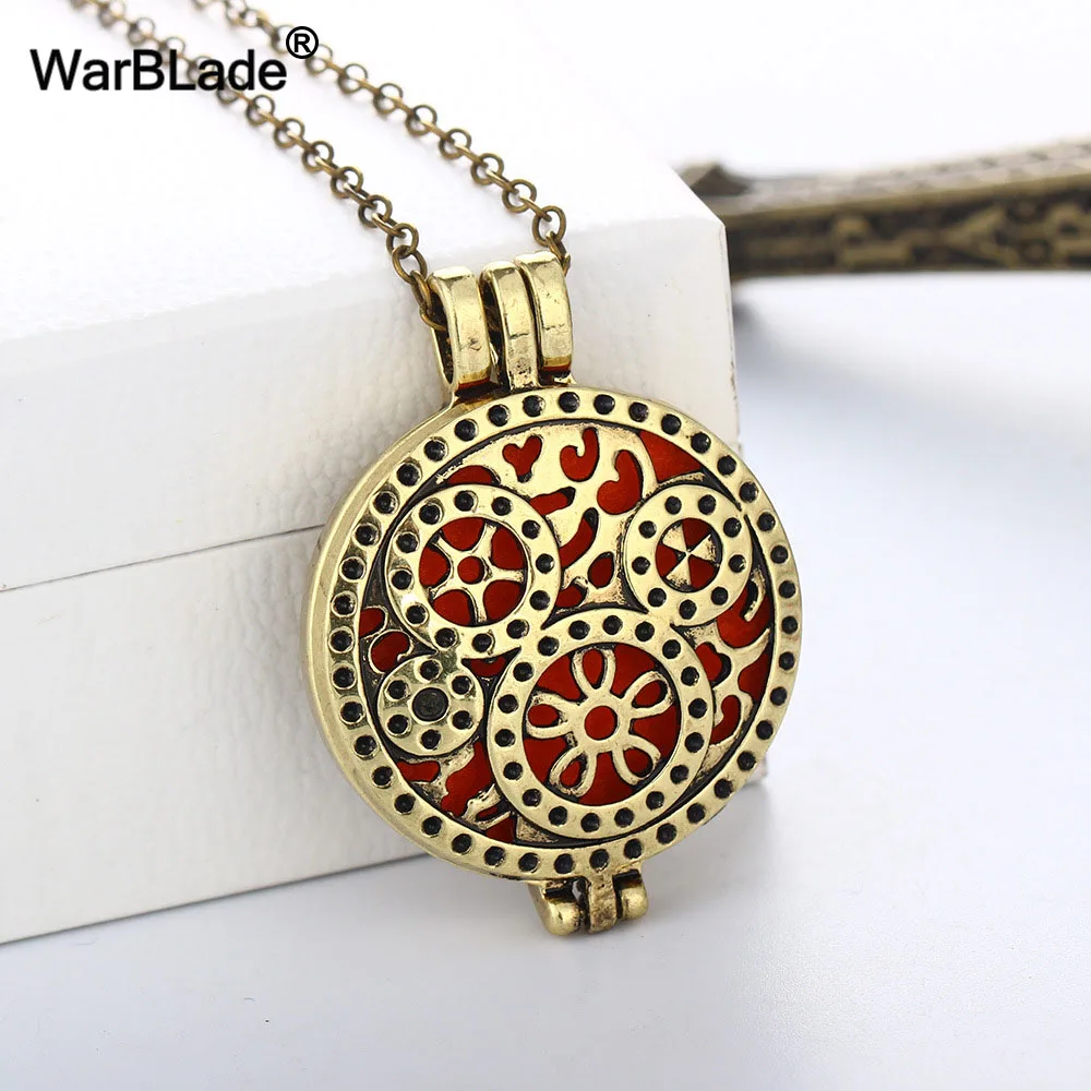 Винтажное ожерелье WarBLade в стиле панк медальон для ароматерапии подвеска духи