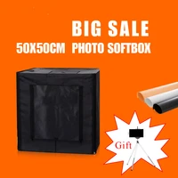50x50x50cm dimmable led photo box softbox studio photography light rent lighting room portable with free gift