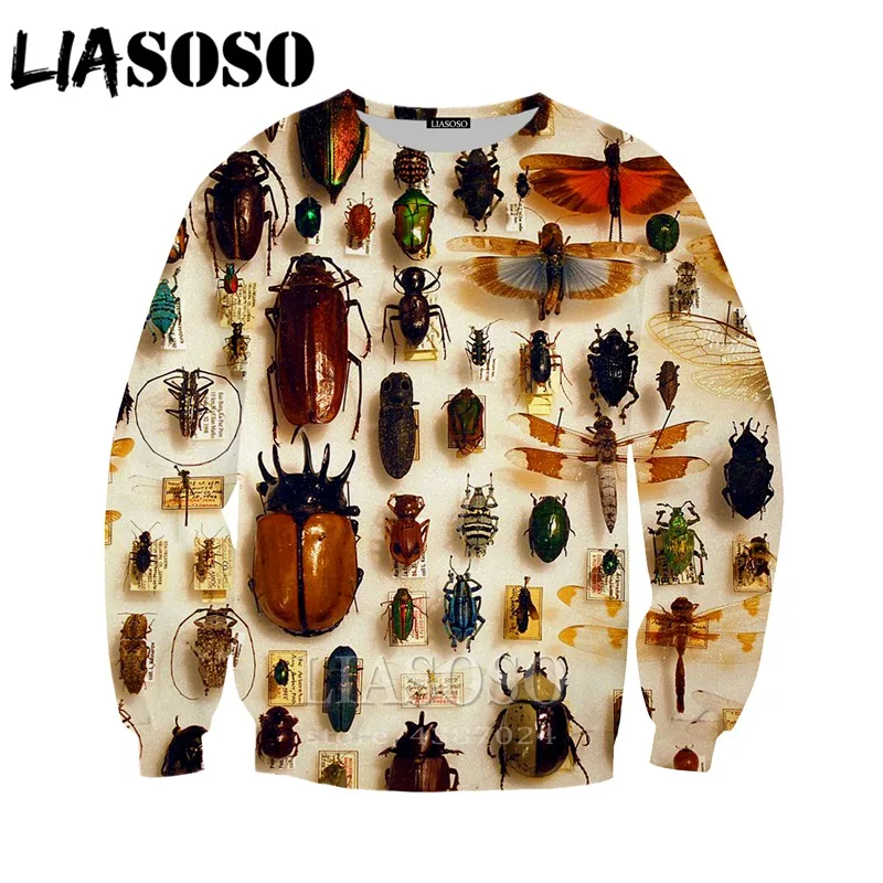 LIASOSO Women tshirt shirt streetwear casual hip hop homme 2019 3D print Harajuku insect new men t shirt/Hoodies/Sweatshirt D772 | Мужская
