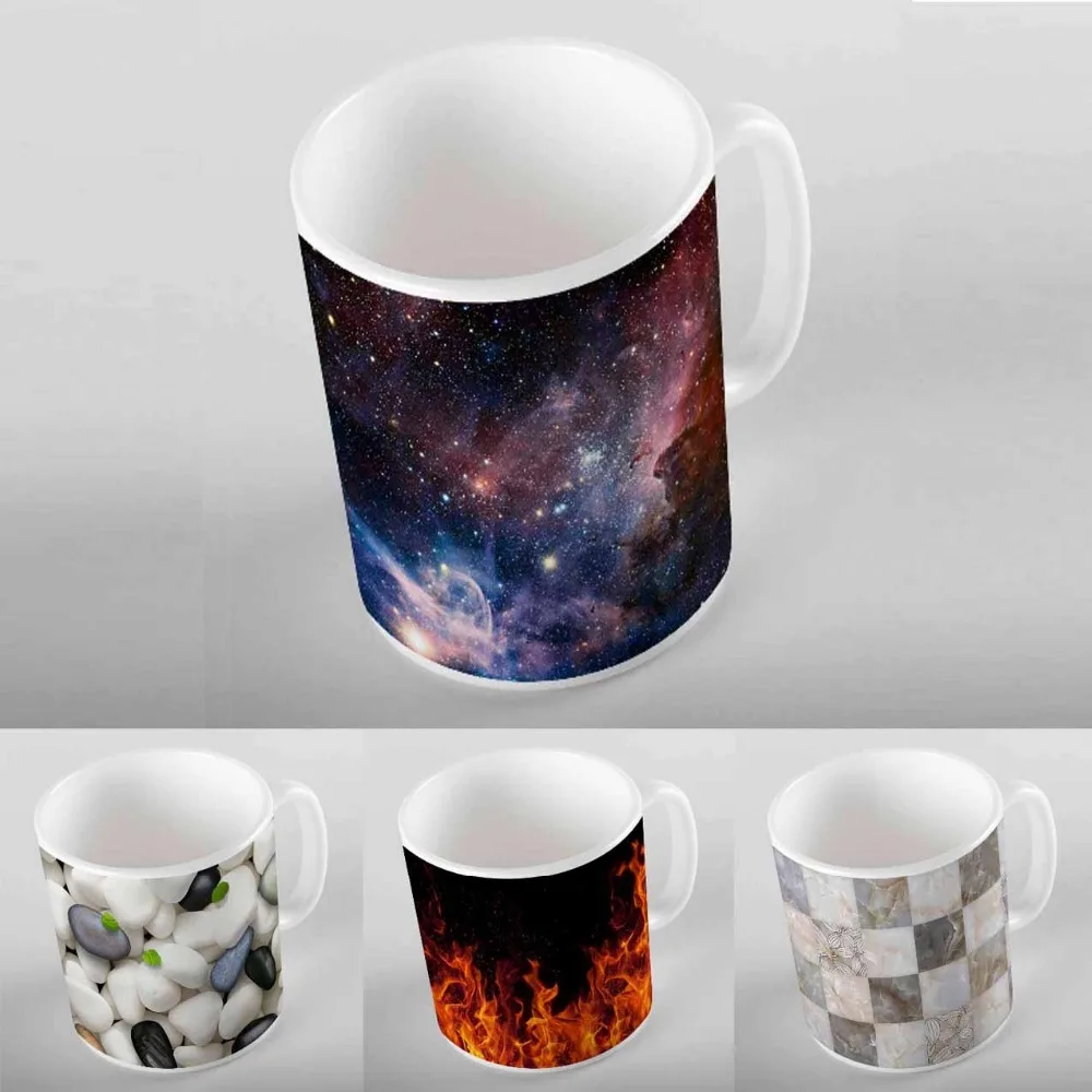 

Else Abstract Space Pebble Stones Gray Marble Fires 3D Digital Printing Modern Turkish Ceramic Porcelain Coffee Tea Milk Cup Mug