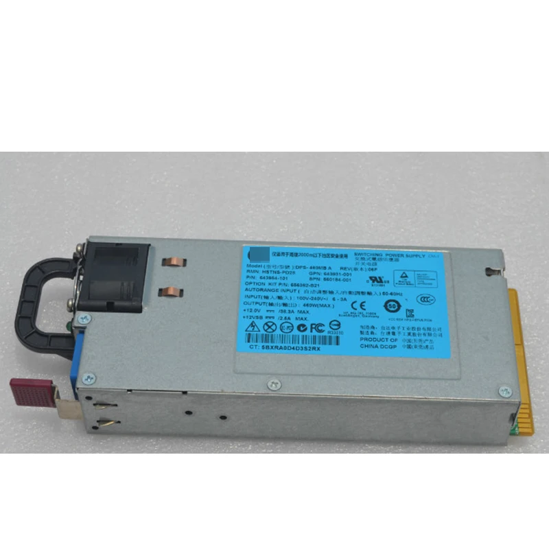 Для hp DL360P 380 P DL380E 360E Gen8 460 Вт сервер Мощность 660184-001 аккумулятор большой емкости 656362-B21 Питание
