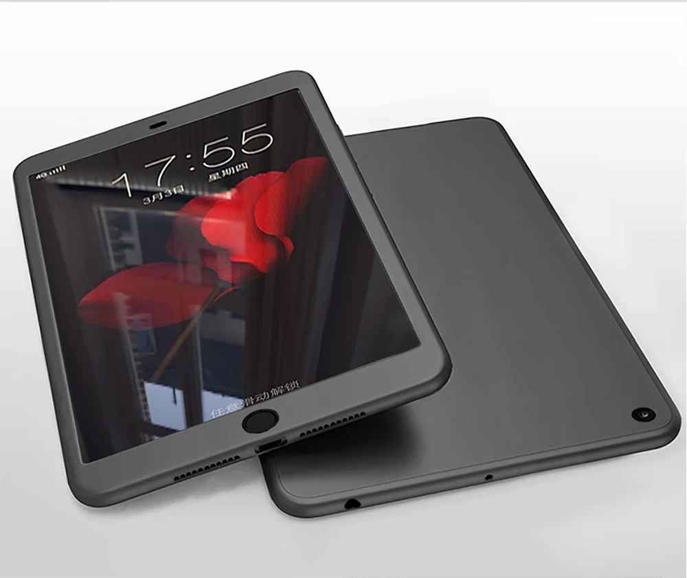360 градусов полный чехол для Apple, iPad 9,7 с закаленным стеклом, силиконовый чехол для iPad 5-го 6-го поколения, Funda