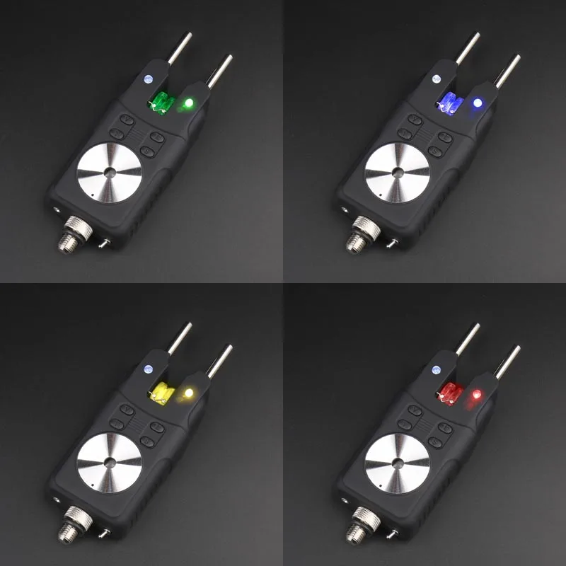 Карповый сигнализатор поклевки с электронным индикатором световой сигнализации на удочку, водонепроницаемый, беспроводной приемник 1+4.