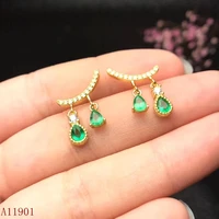kjjeaxcmy fine jewelry identification of 925 silver inlaid celestial emerald ear nails cvdfg