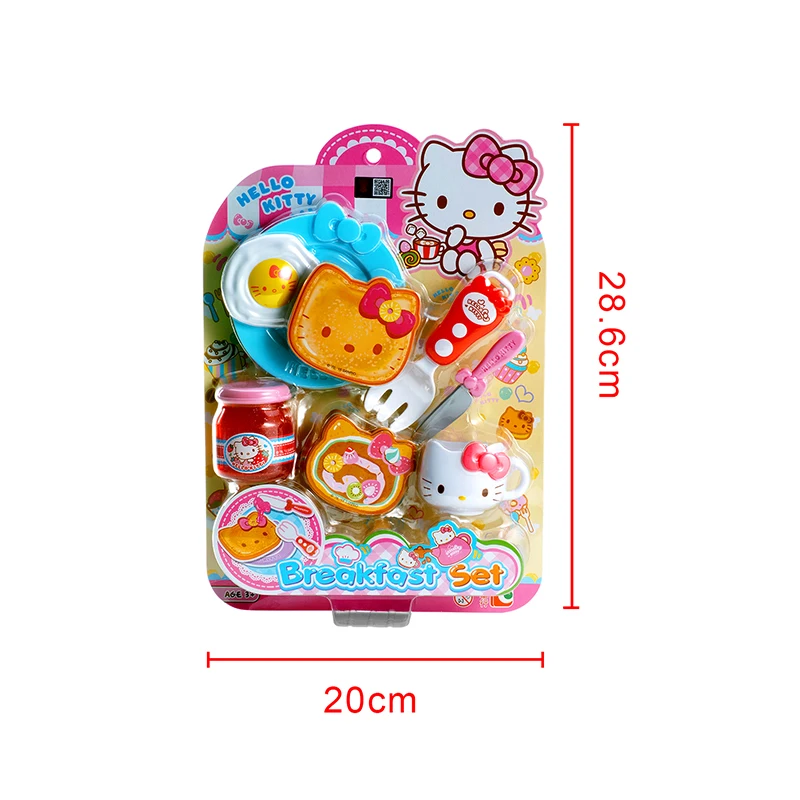 7 Шт. Hello Kitty Притворись Ролевая Игра Завтрак Детские Игрушки кухня Питание