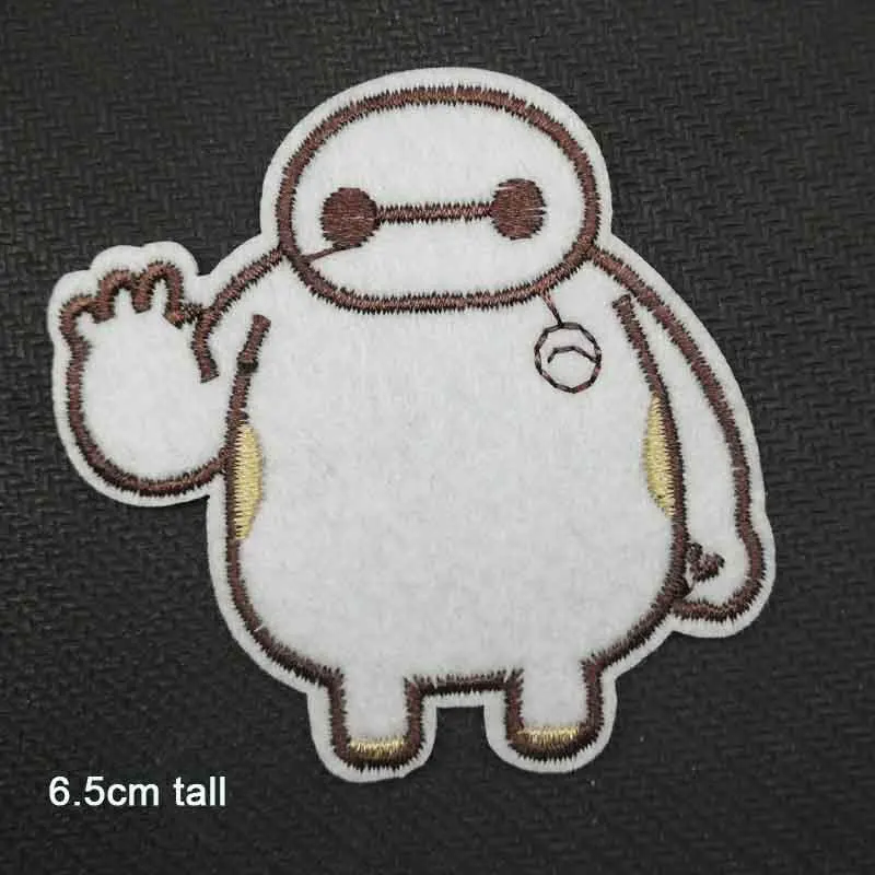 no hat baymax(xueren Мультфильм Baymax железа на вышитые одежды патчи для одежды наклейки одежды оптом - Цвет: no hat baymax(xueren