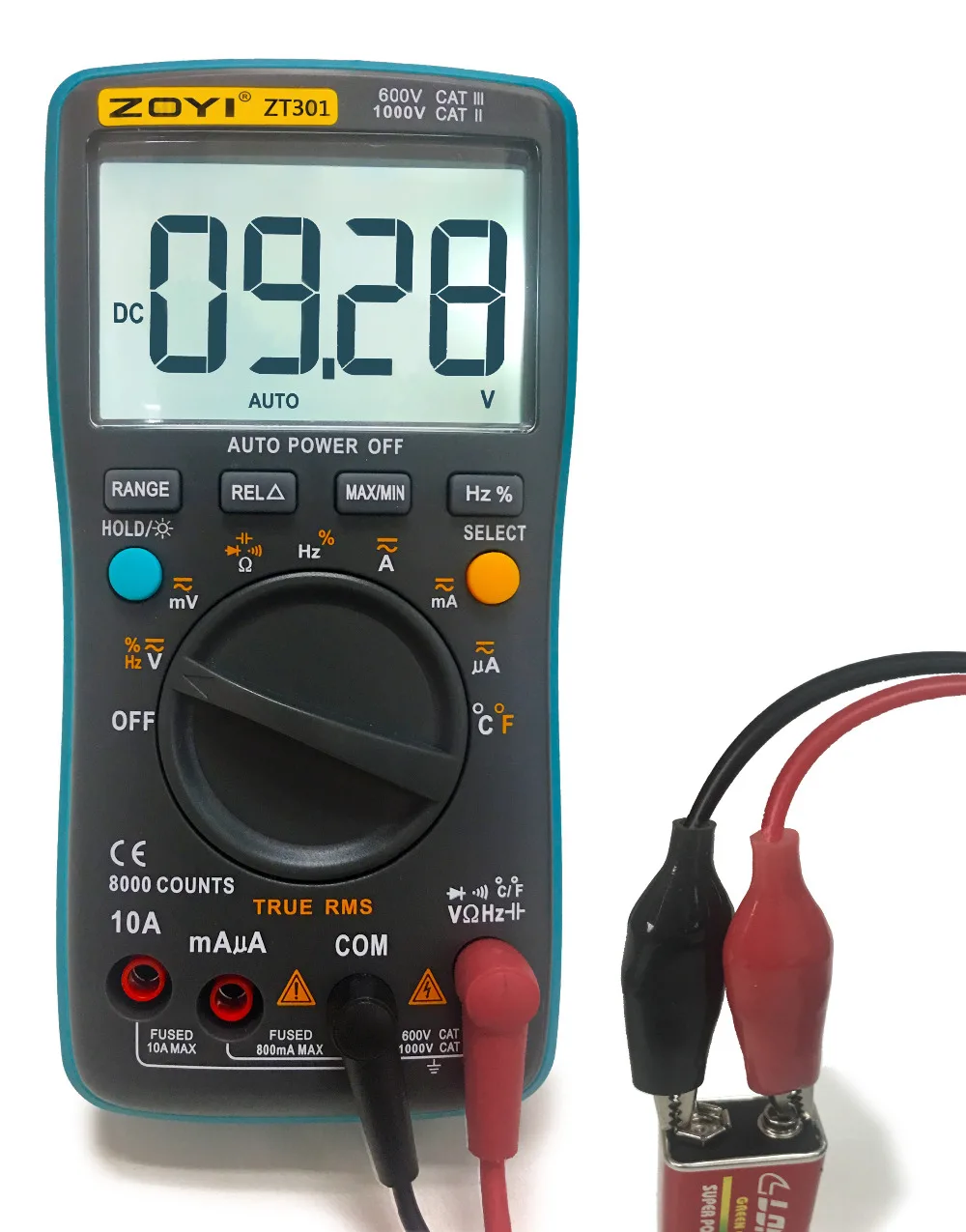 ZT301 Handheld Digital Multimeter 8000 Counts True RMS Auto Range LCD Display Electrical Tester Meter | Инструменты