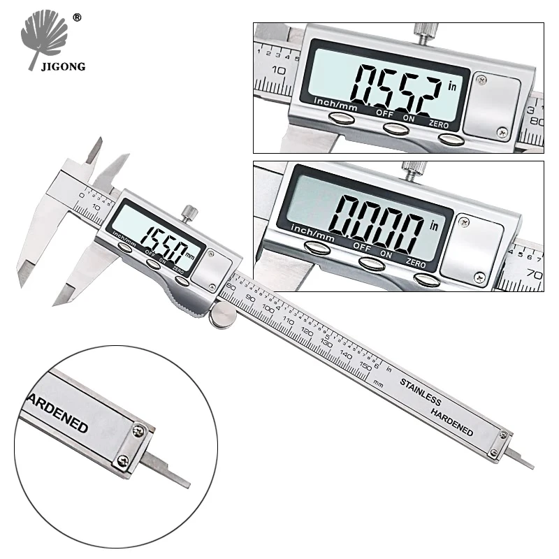 Цифровой штангенциркуль JIGONG 0 150 мм/6 &quot металлический корпус микрометр|vernier caliper