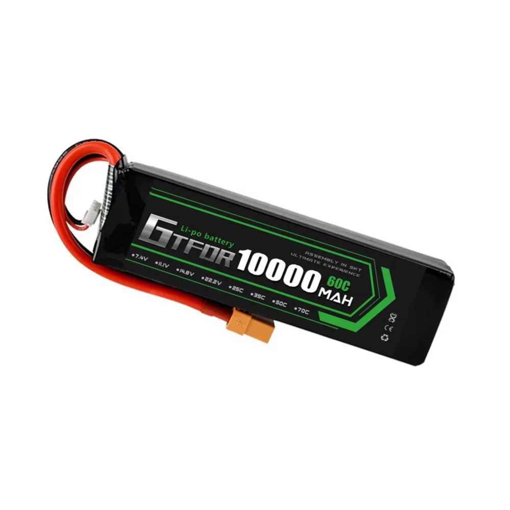 GTFDR lipo Battery 7 4 В 10000 мАч Lipo 2S 60C RC Deans XT60 упаковка для 1/8 1/10 автомобиля лодки вертолета