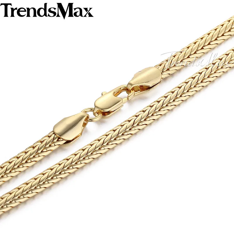 Trendsmax для мужчин's цепочки и ожерелья s Золотой Лисохвост цепи мужчин Jewelry 2018