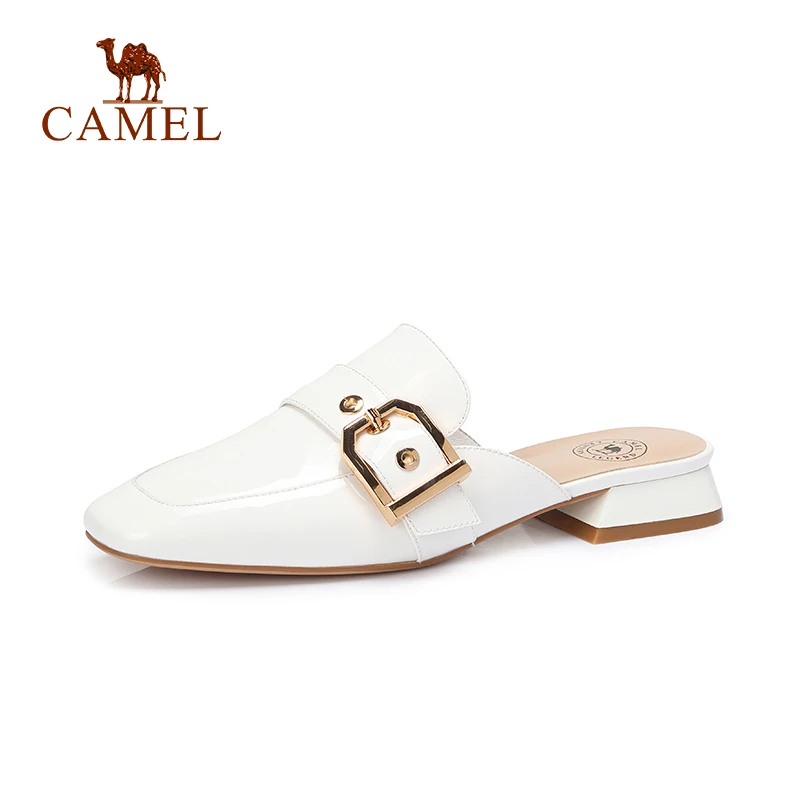CAMEL/Новинка модные женские шлепанцы в стиле ретро из натуральной кожи мягкие