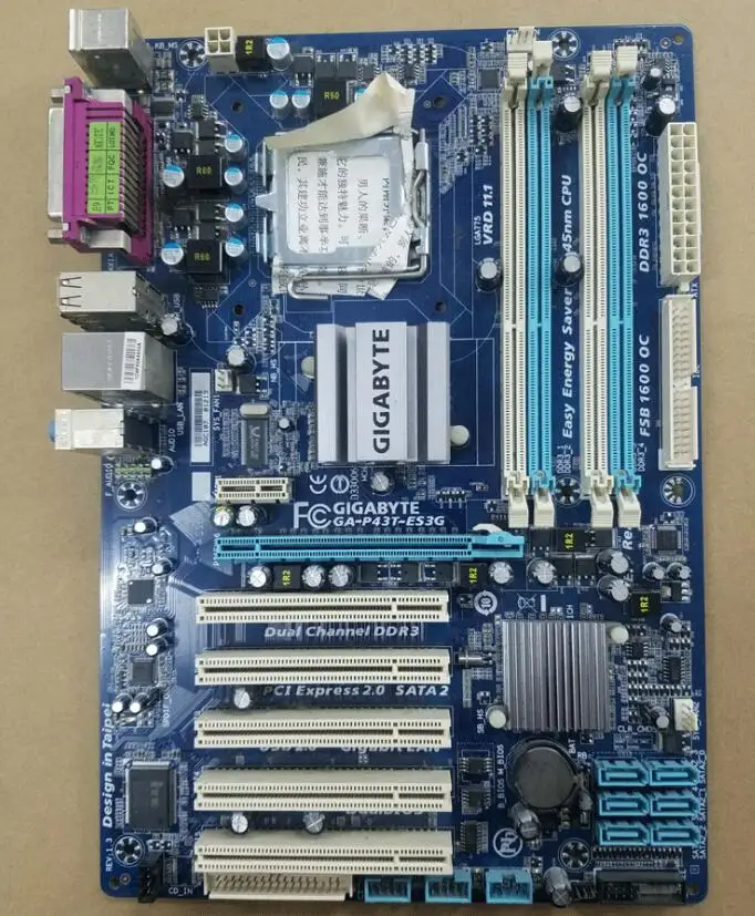 Материнская плата для Gigabyte оригинальная б/у настольного ПК с сокетом LGA 775 DDR3 ATX на