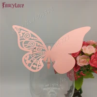 60pcs hollow out butterfly style wedding table paper place card escort name card wine glass card for birthday wedding and party