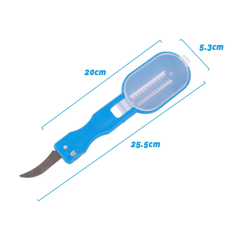 Portable Fish Scales Skin Remover Scaler Knife Fast Cleaning Steel Plastic Scraper Kitchenware Clean Peeler Tool | Дом и сад