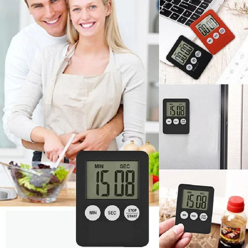 Кухонный сигнал с цифровым таймером мини LCD квадратный кухонный подсчет кухонные