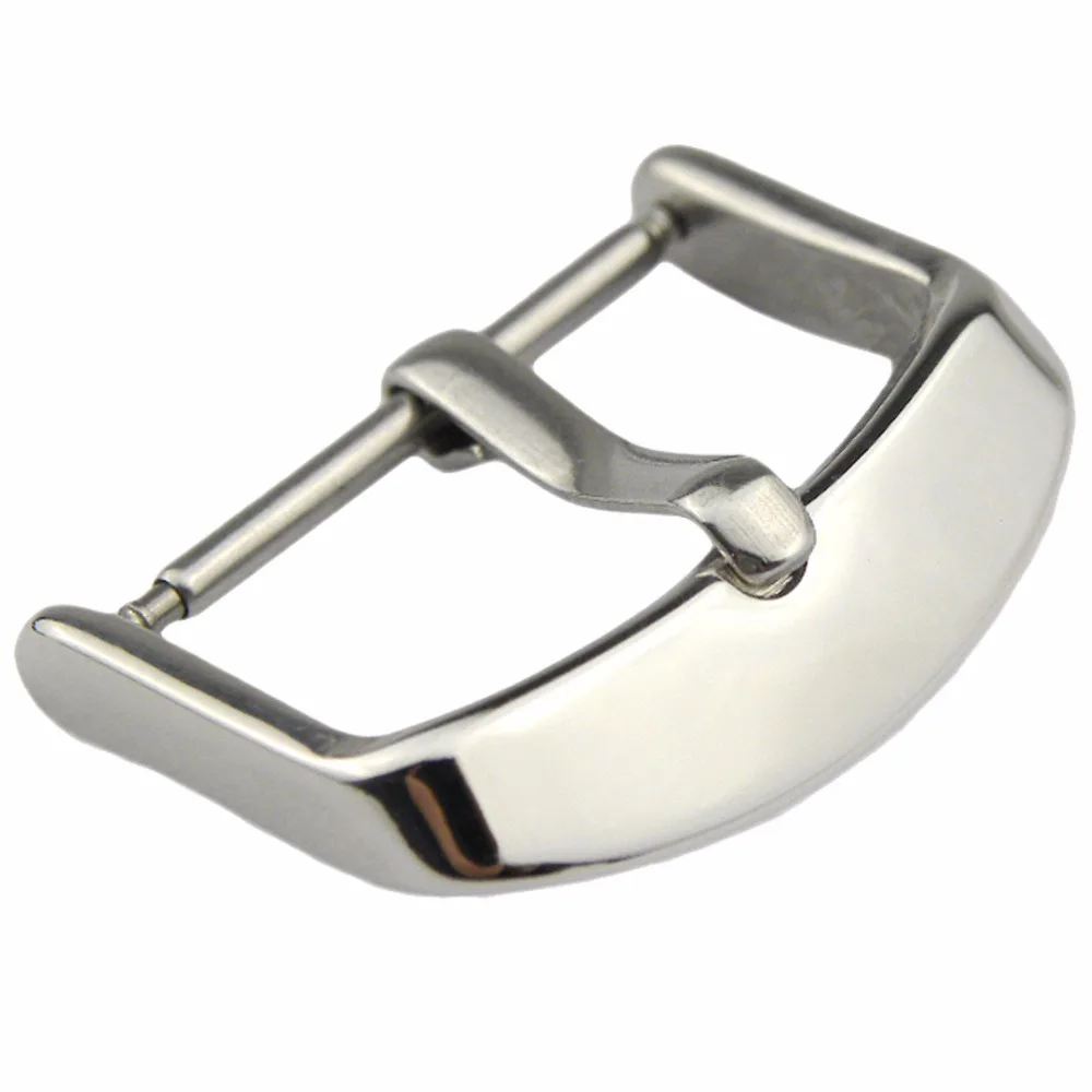 ZLIMSN Free Shipping 100pcs Watch Buckle Silvery Polished 18 20 22 24mm Watchband Accessories Clasp High Quality Wholesale