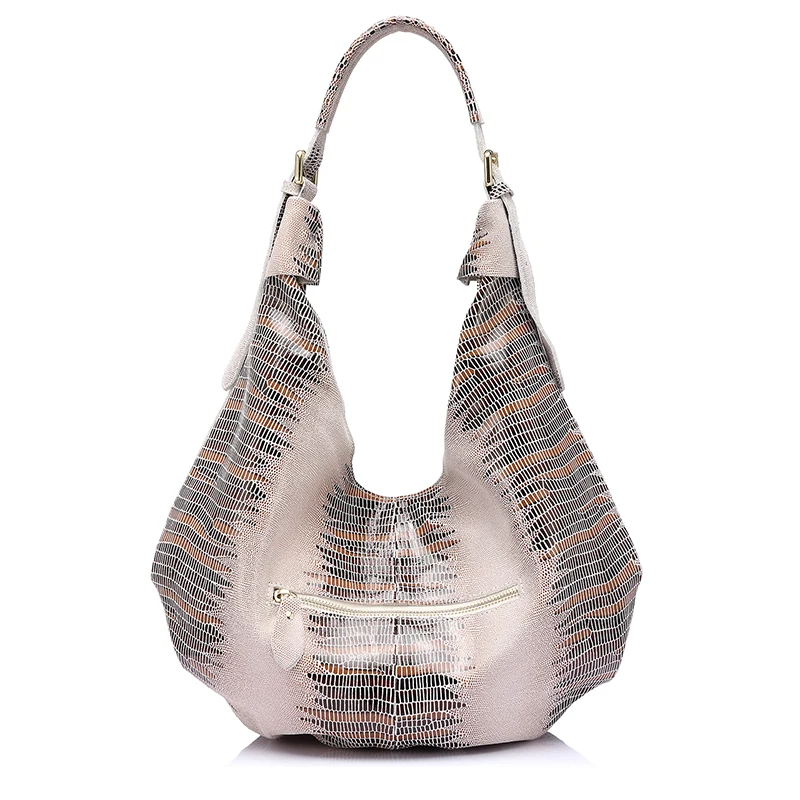 Женская большая сумка Полумесяц из натуральной кожи REALER|women genuine leather handbags|genuine