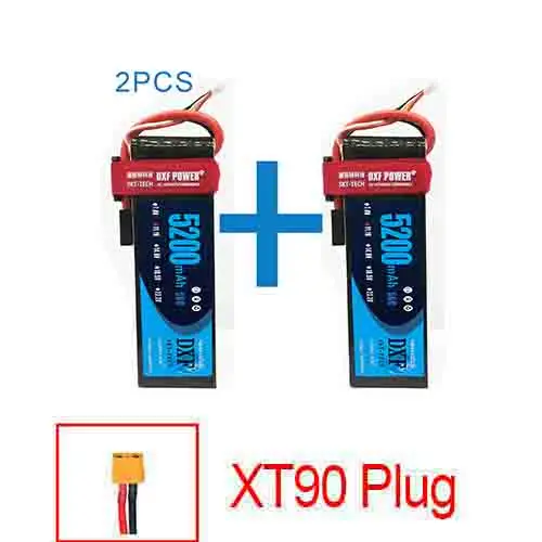5200Softcase50C-XT90 2 шт. DXF lipo Батарея 3S 11,1 V 3000 мА/ч, 3500 мА/ч, 5200 мА/ч, 30C 45C 50C 100C 200C для 1/10 1/8 RC автомобиль грузовик FPV, вертолет-Дрон - Цвет: 5200Softcase50C-XT90