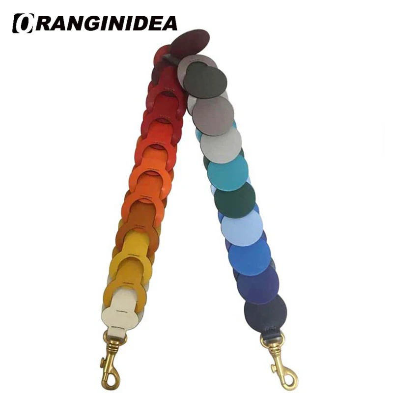

17 SS Circle Link Shoulder Strap for Bags Genuine Leather Bag Strap Rainbow Handbag Shoulder Bag Straps Replacement Belt Bag