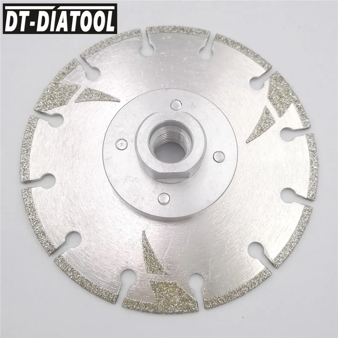 DT-DIATOOL 2 шт диаметр 115 мм Гальванизированный усиленный алмазный режущий диск с резьбой M14 4,5 дюйма пильный диск для плитки мрамора от AliExpress WW