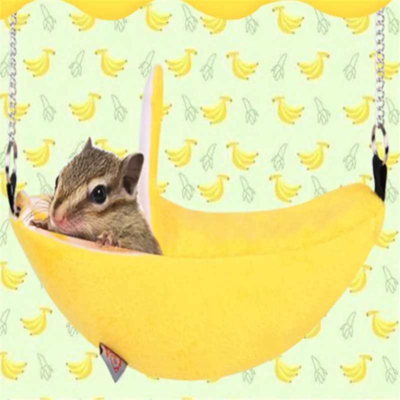 ZHPZPET Банановая кровать для хомяка хорька зайца животных маленький хлопковый