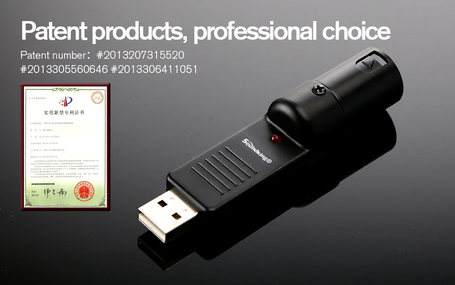 Конвертер Soundking XLR(M) в USB для преобразования в аудиофайл в ПК в аудиосигнал для воспроизведения в акустическом шкафу C60