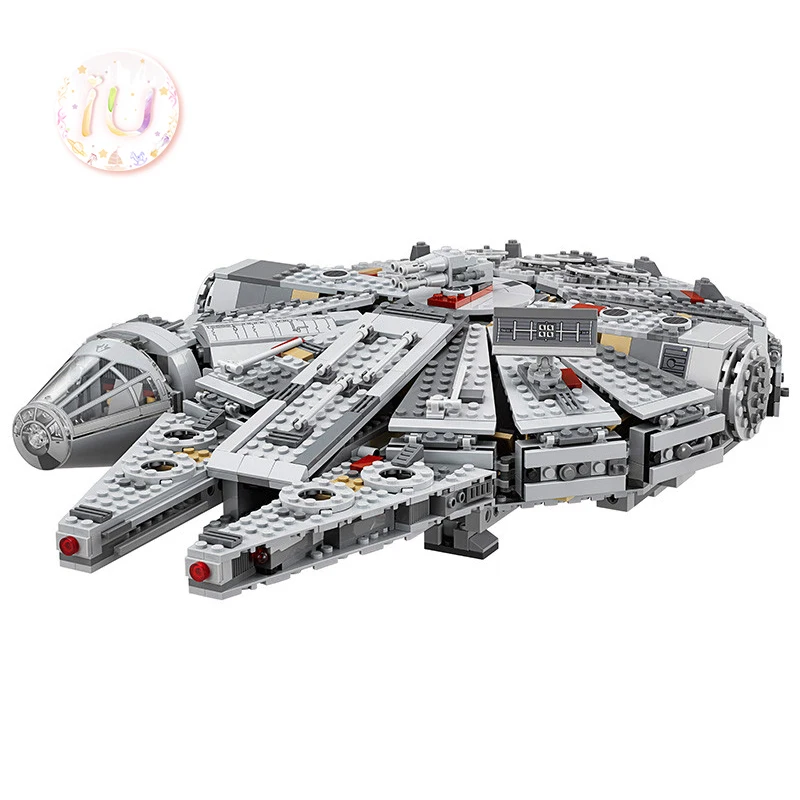 Legoings звезда серии 75105 Сокол Миллениум строительные блоки набор подарок на день