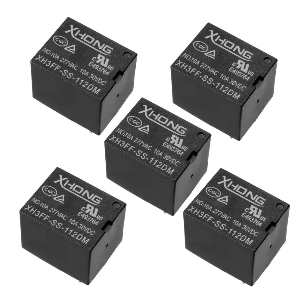 UXCELL 5 шт. PCB электромагнитные реле DC 5/12 в катушка 4Pin мини электромагнитное питания
