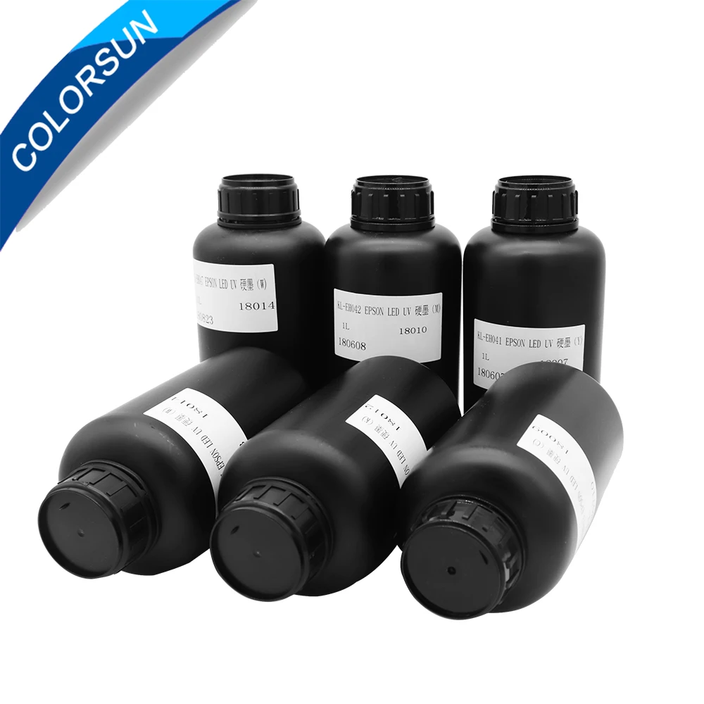 Colorsun 1L УФ чернила для Epson 1390 1400 1410 1430 1500 Вт R280 R290 R330 L800 L180 DX4 DX5 DX6 DX7 печатающая