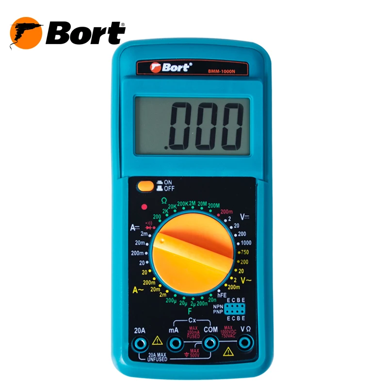 Мультитестер Bort BMM 1000N (измерение постоянного тока до 1000 В переменного