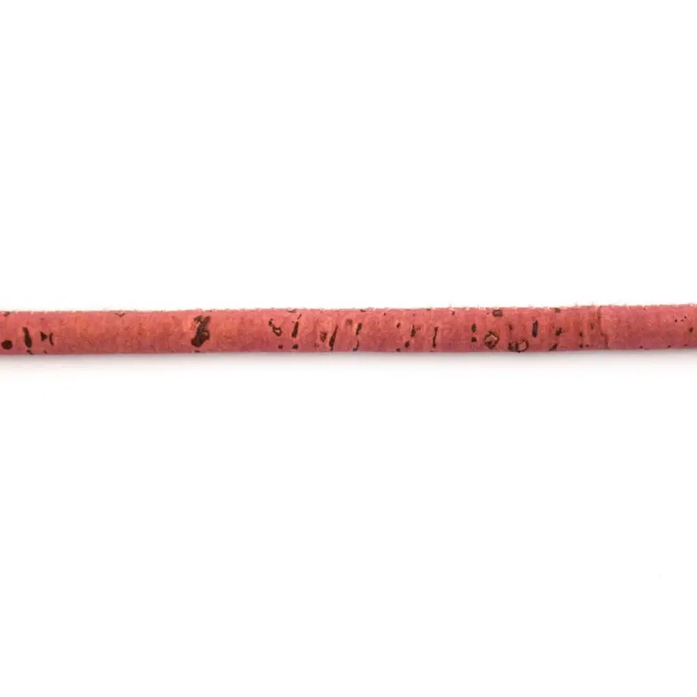 10 meters Old Pink Cork 5mm round cork cord Portuguese jewelry supplies /Findings vegan material Cor-335 | Украшения и аксессуары