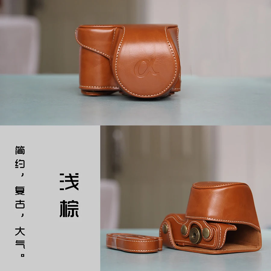 Новый чехол для камеры из искусственной кожи Sony Alpha A6000 A6300 Nex6 16-50 мм винтажная