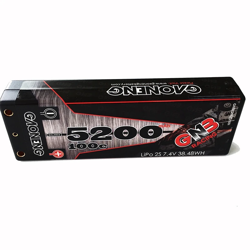Аккумуляторная батарея Gaoneng GNB Lipo 7 4 В 5200 мАч 100C 2S 1:12 38 48 Вт/ч для радиоуправляемых