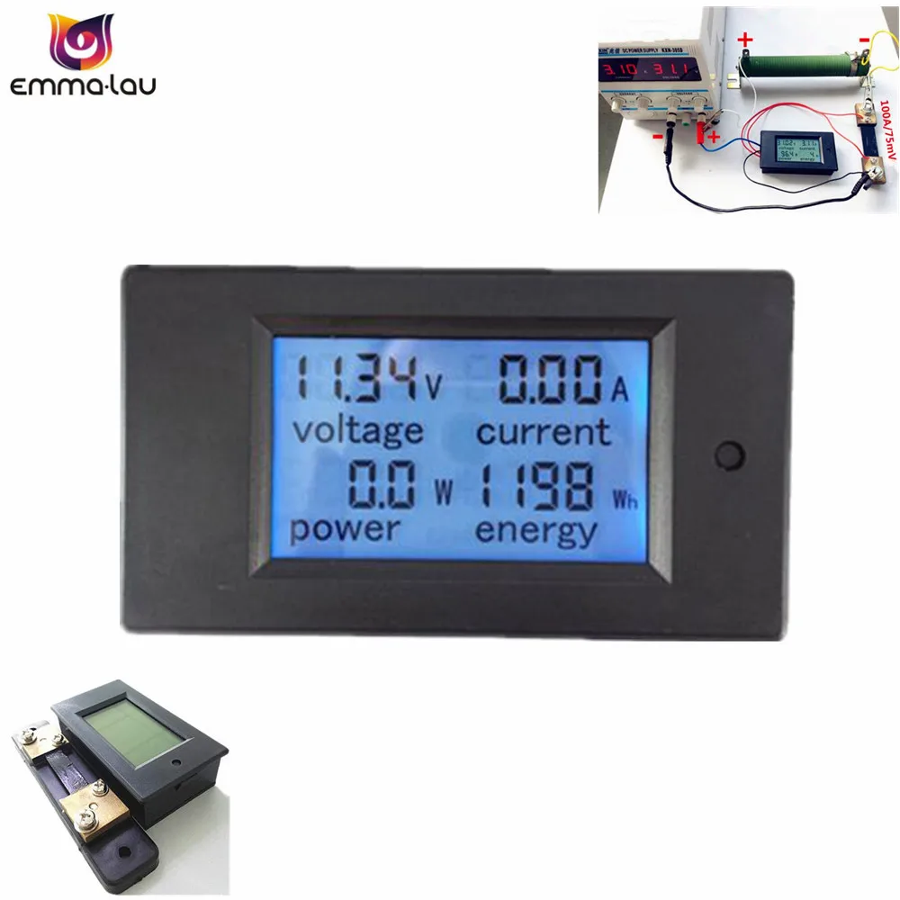 Цифровой вольтметр постоянного тока с ЖК дисплеем 6 5 100 В/А|energy meter|power energy meterpower |