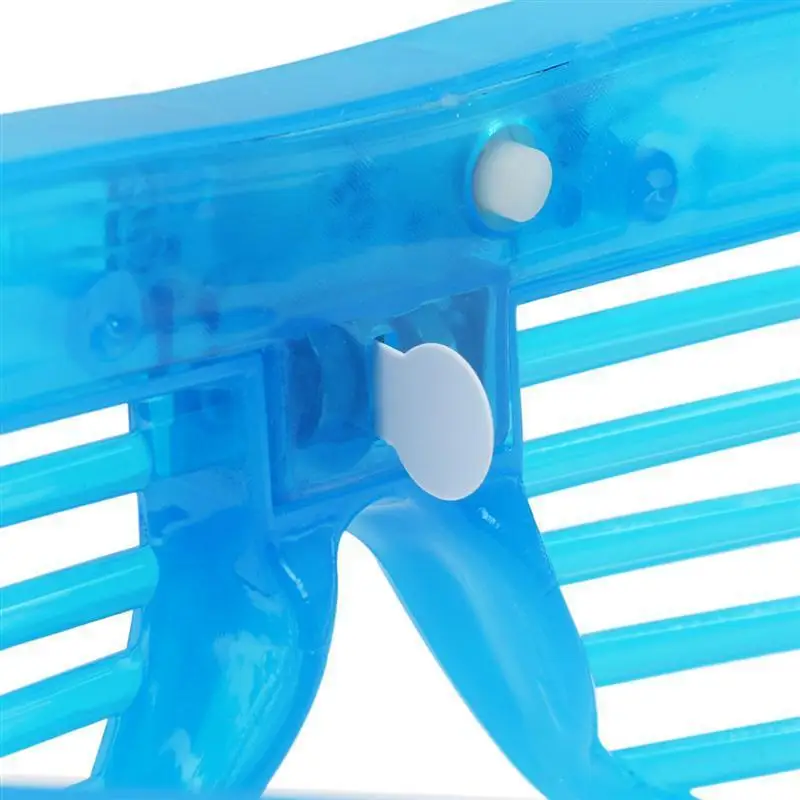 12 pares de luces LED que brillan en la oscuridad, suministros para fiestas, gafas, obturador, gafas, sombras intermitentes, boda, color aleatorio-5