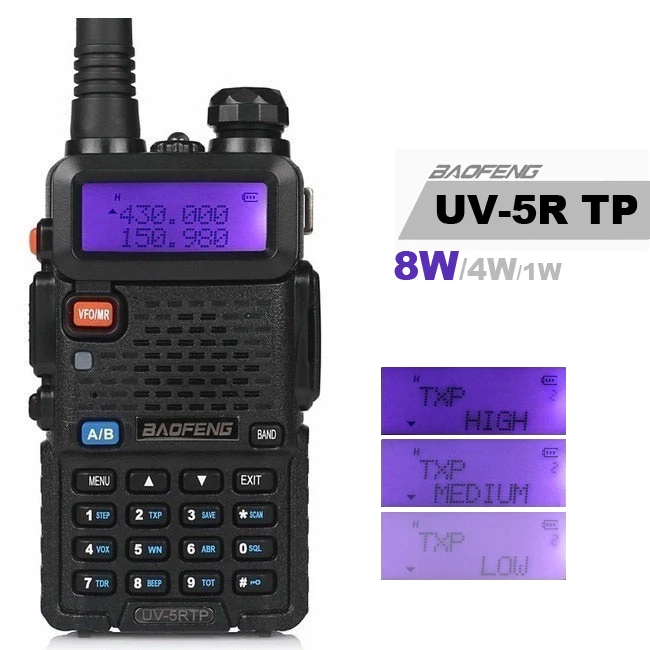 Двухдиапазонная рация Baofeng высокомощная радиостанция VHF/UHF 136 174/400 520 МГц 8 Вт fm