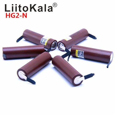 1-30 шт. LiitoKala HG2 18650 3000 мАч аккумулятор 3,6 В разряд 20 А специальный разряд высокой мощности + DIY Nicke