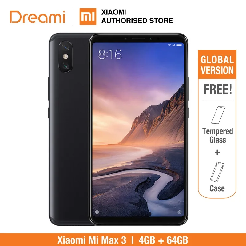 Глобальная версия Xiaomi Mi макс 3 64 Гб Встроенная память 4 Оперативная (1 год гарантии