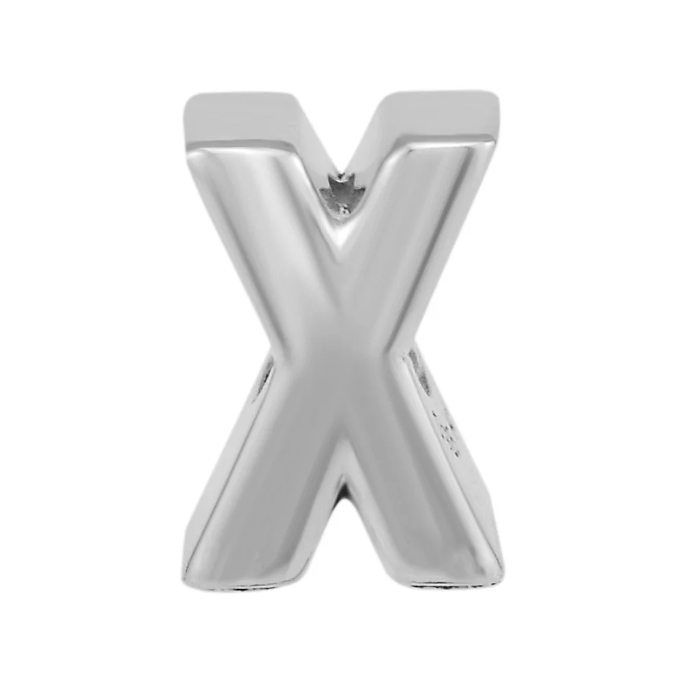 

Authentic 925 Sterling Silver Letter X Charm Fits Original Bracelet Alphabet Beads for Jewelry Making LE017-X