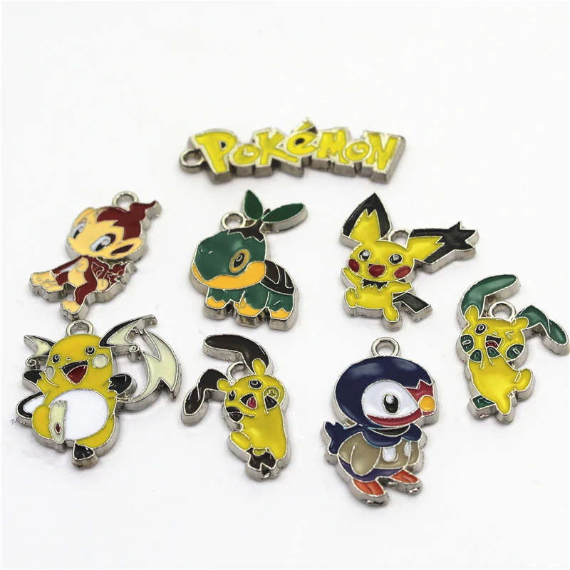 

Hot Selling 20pcs Mix Random Pokemon Charm Hanging Dangle Charms For Bracelets Necklace Jewelry Accessory Pendants Charms